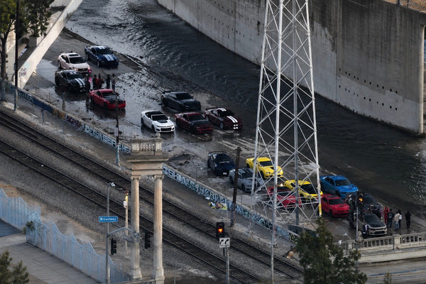 LAPD IMPOUNDS OVER 50 CARS FROM THE LA RIVER FOR JUST MEETING